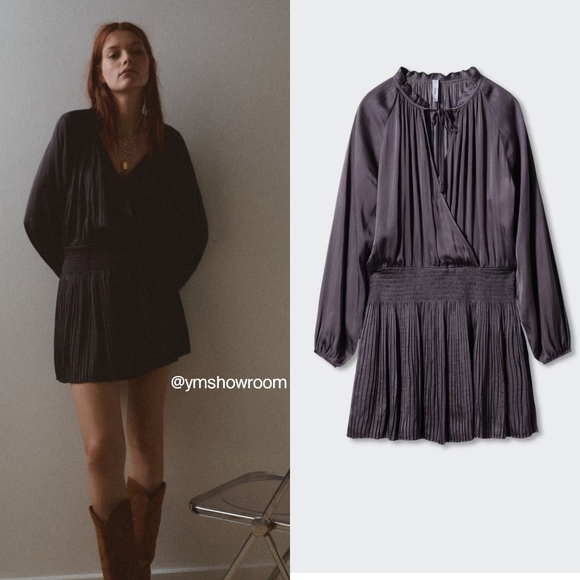 MANGO SATIN short dress - Picture 3 of 5